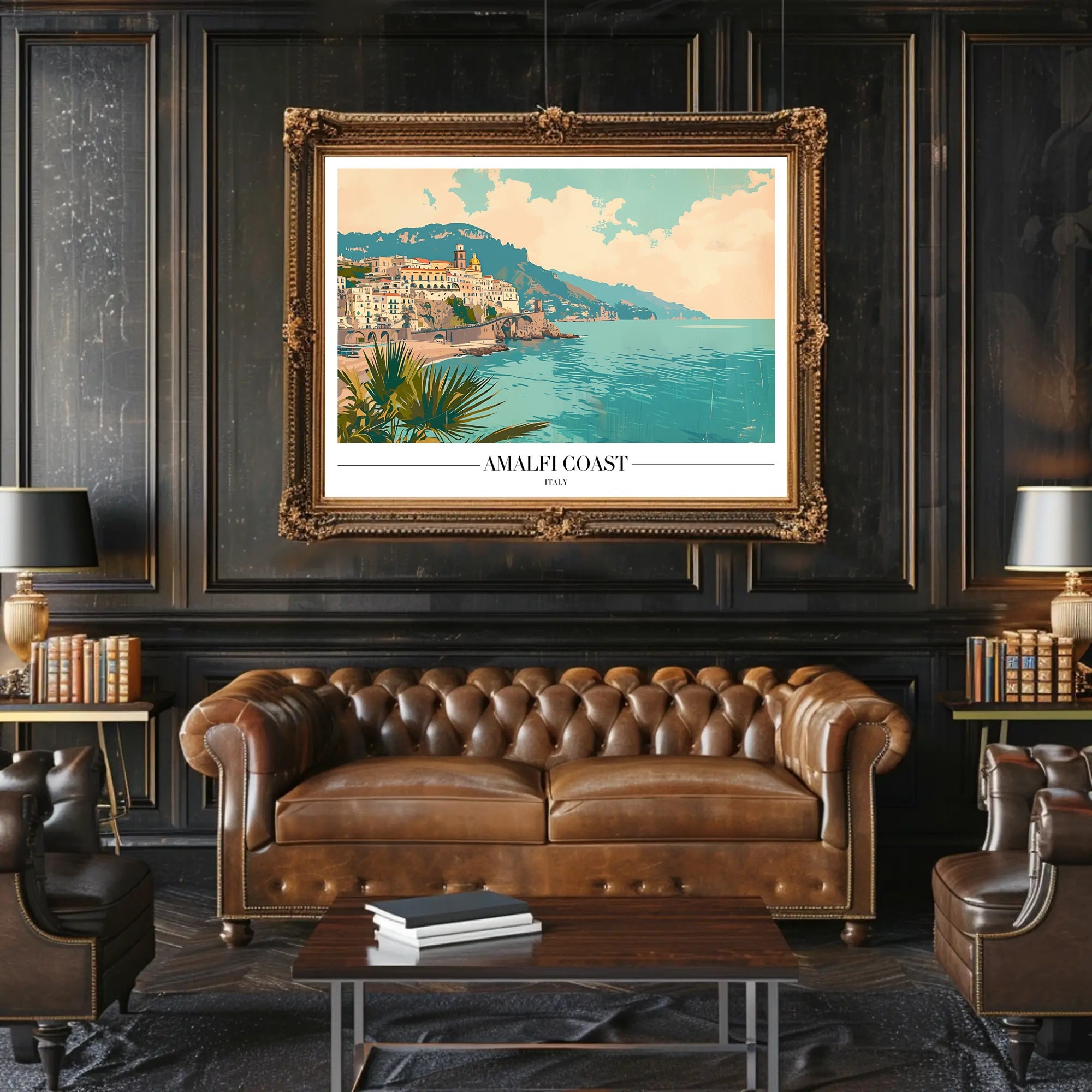 Amalfi Coast Italy Scenic Travel Poster PosterGoat