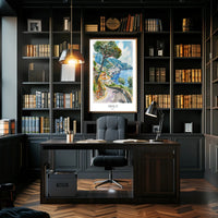 Amalfi Coast Serenity Watercolor Travel Poster PosterGoat
