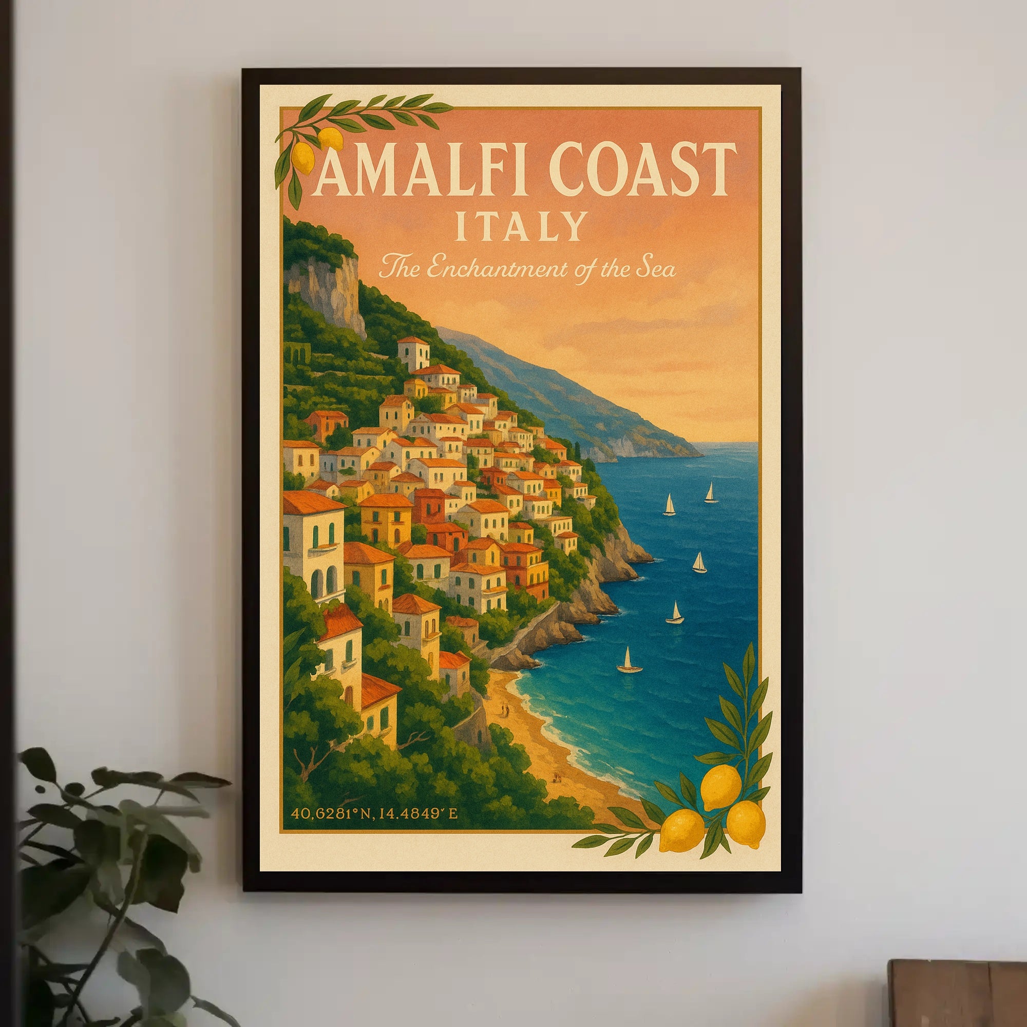 Amalfi Coast The Enchantment of the Sea Poster PosterGoat
