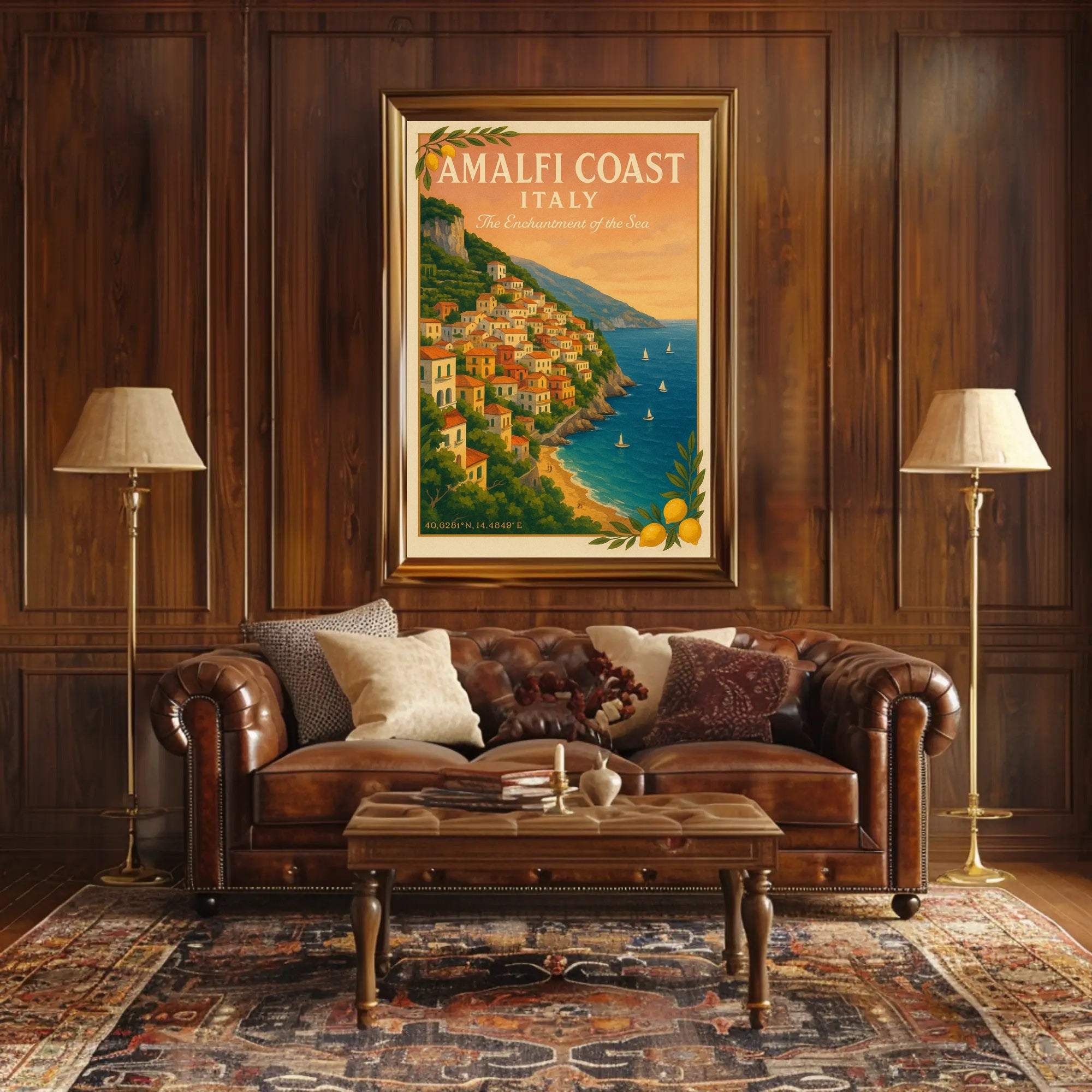 Amalfi Coast The Enchantment of the Sea Poster PosterGoat