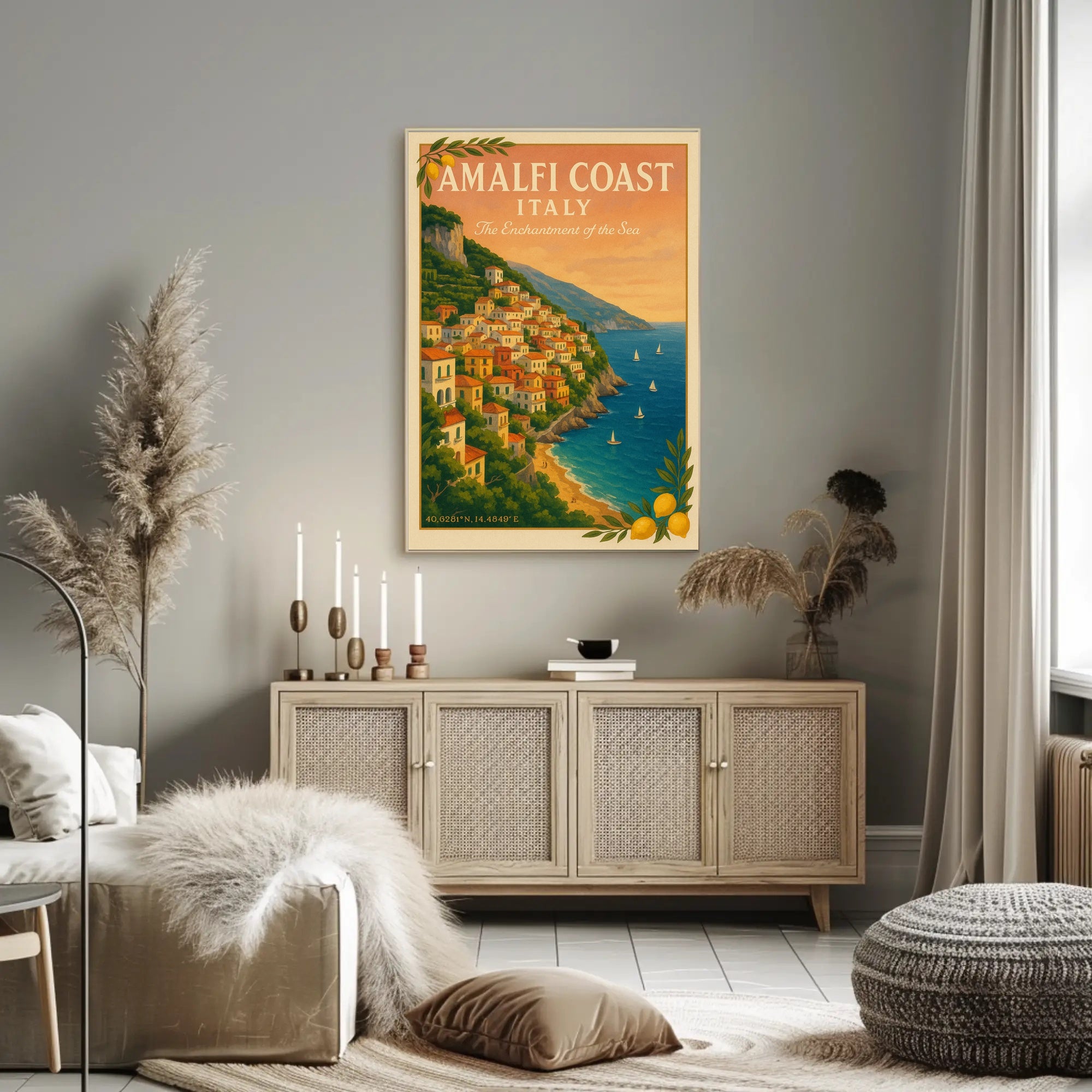 Amalfi Coast The Enchantment of the Sea Poster PosterGoat