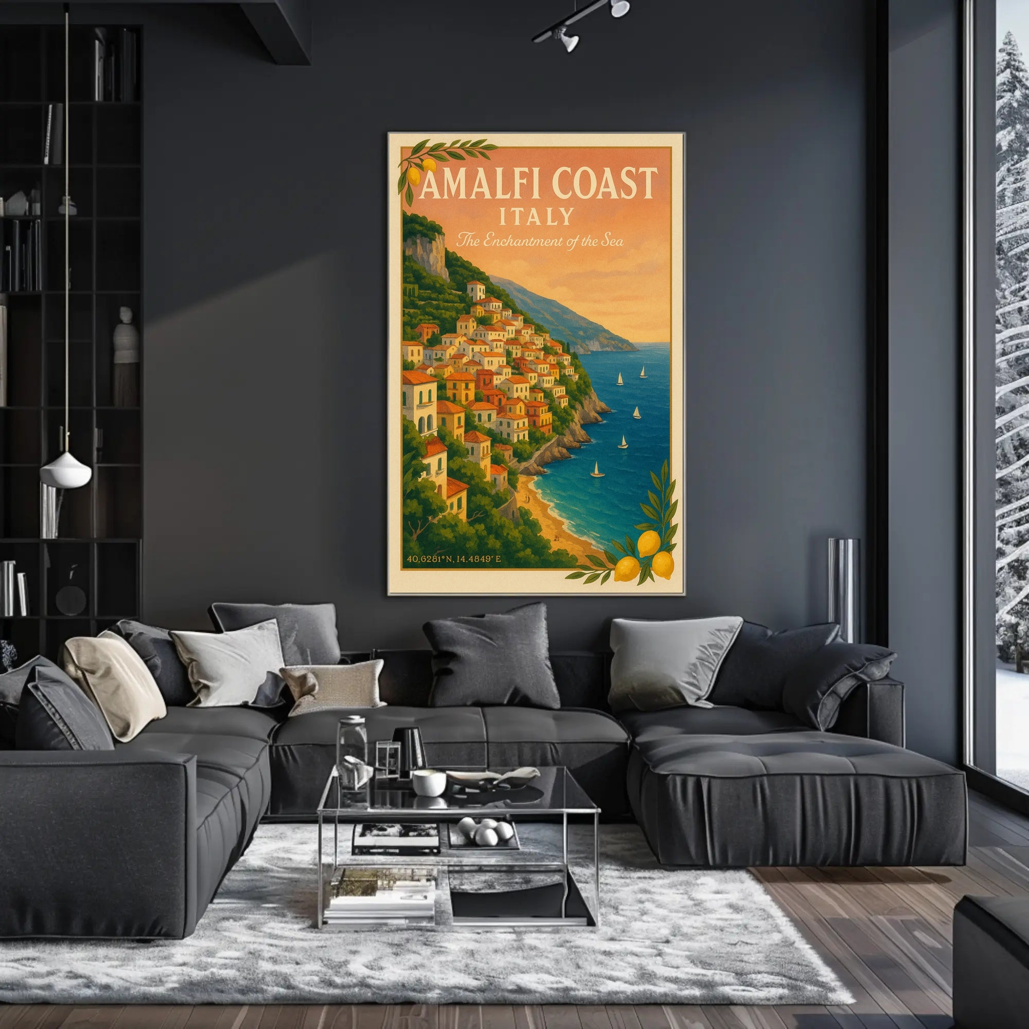 Amalfi Coast The Enchantment of the Sea Poster PosterGoat