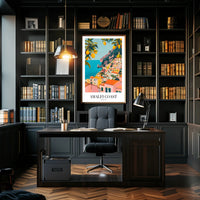 Amalfi Coast Vibrant Scenic Art Print Travel Poster PosterGoat