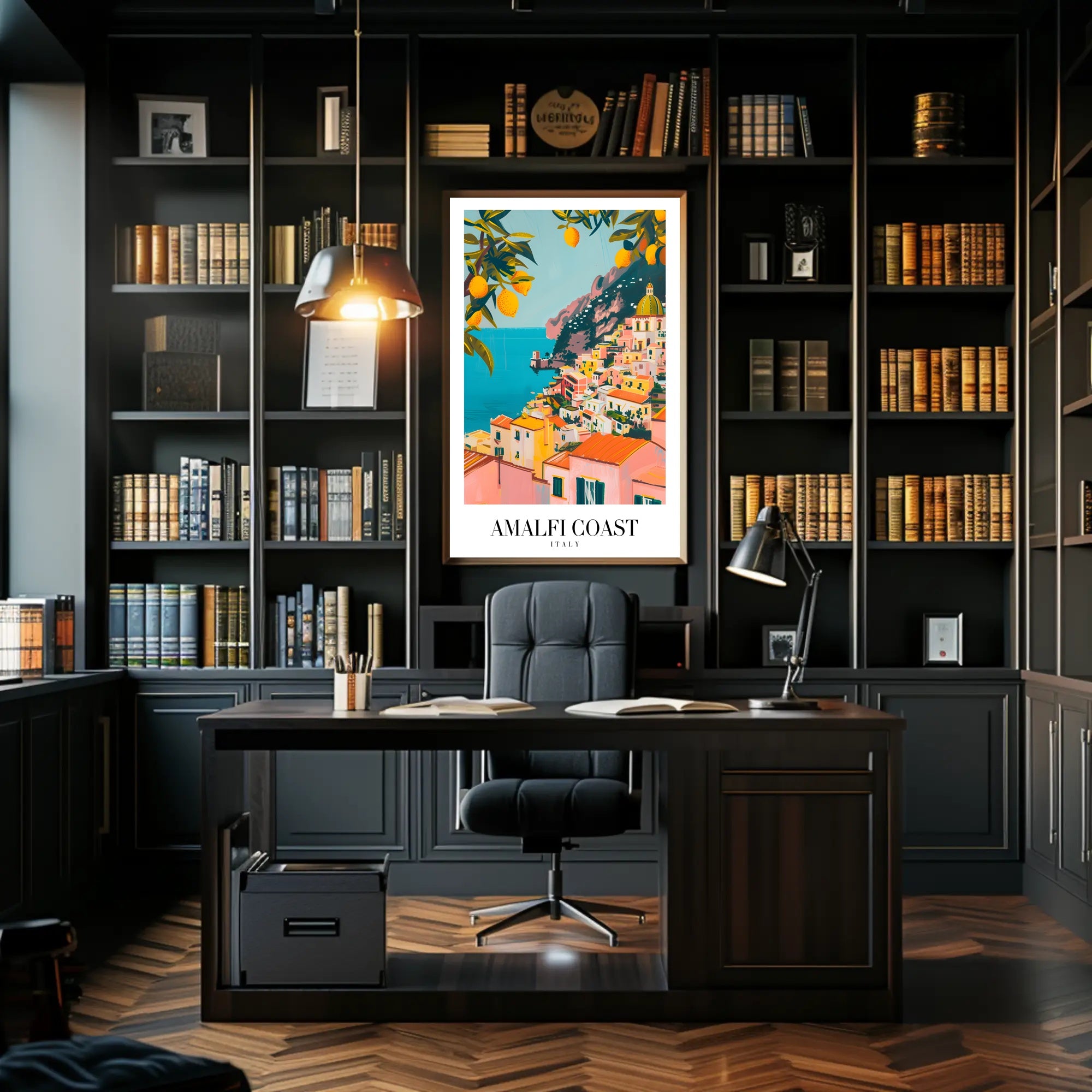 Amalfi Coast Vibrant Scenic Art Print Travel Poster PosterGoat