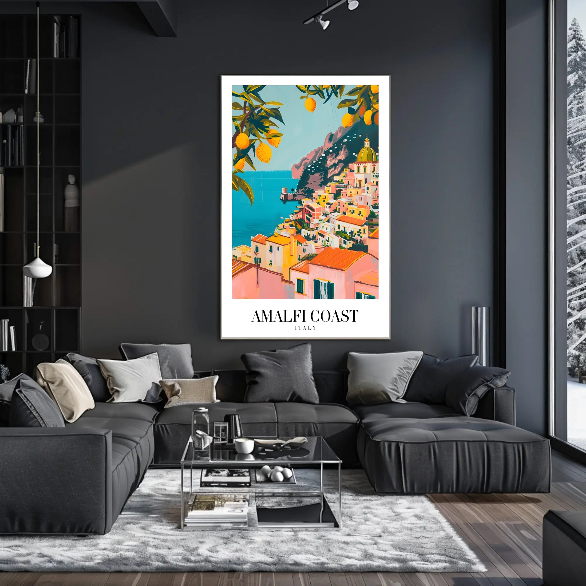 Amalfi Coast Vibrant Scenic Art Print Travel Poster PosterGoat