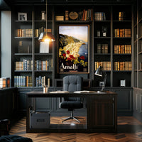 Amalfi Coast Vintage Illustration Travel Poster PosterGoat