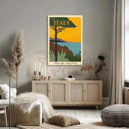 Amalfi Coast Vintage Travel Art Print Retro Travel Poster PosterGoat