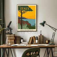 Amalfi Coast Vintage Travel Art Print Retro Travel Poster PosterGoat