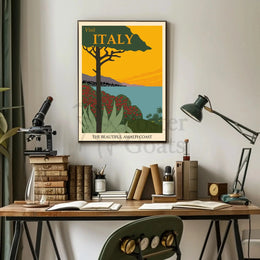Amalfi Coast Vintage Travel Art Print Retro Travel Poster PosterGoat