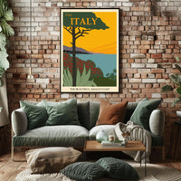 Amalfi Coast Vintage Travel Art Print Retro Travel Poster PosterGoat
