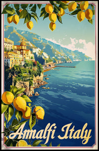 Amalfi Coast Vintage Travel Poster PosterGoat