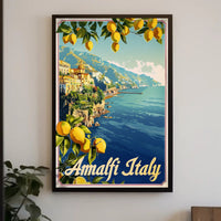 Amalfi Coast Vintage Travel Poster PosterGoat