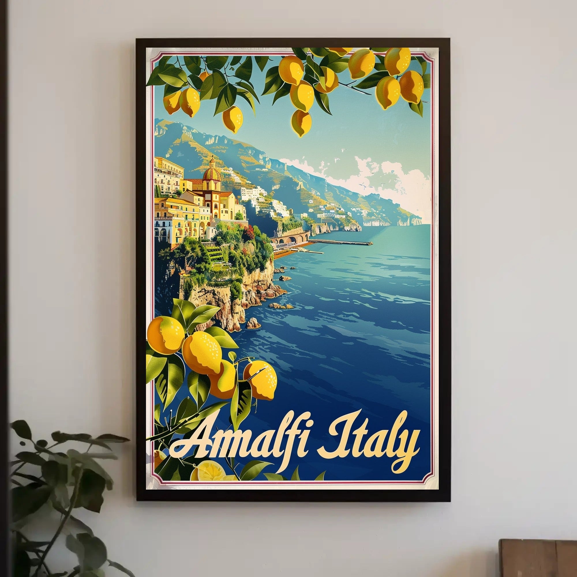 Amalfi Coast Vintage Travel Poster PosterGoat