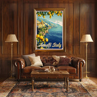 Amalfi Coast Vintage Travel Poster PosterGoat