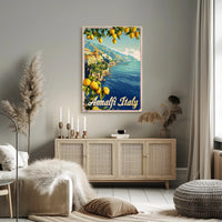 Amalfi Coast Vintage Travel Poster PosterGoat