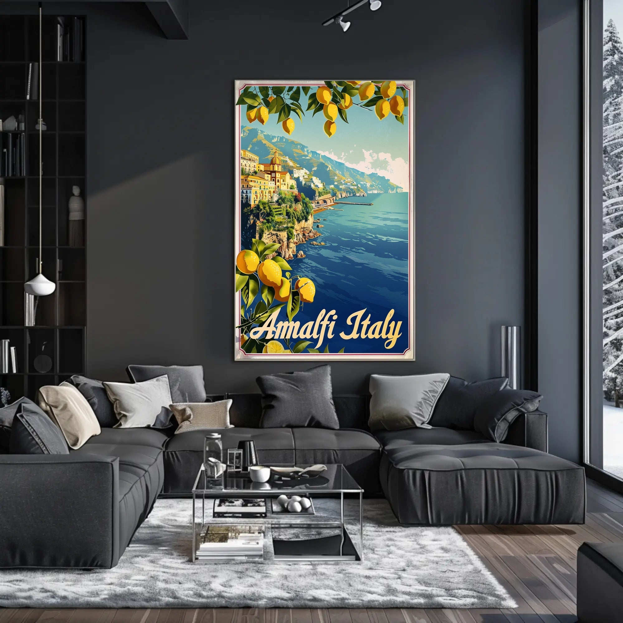 Amalfi Coast Vintage Travel Poster PosterGoat