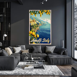 Amalfi Coast Vintage Travel Poster PosterGoat