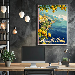Amalfi Coast Vintage Travel Poster PosterGoat