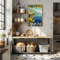 Amalfi Coast Vintage Travel Poster PosterGoat