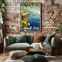 Amalfi Coast Vintage Travel Poster PosterGoat