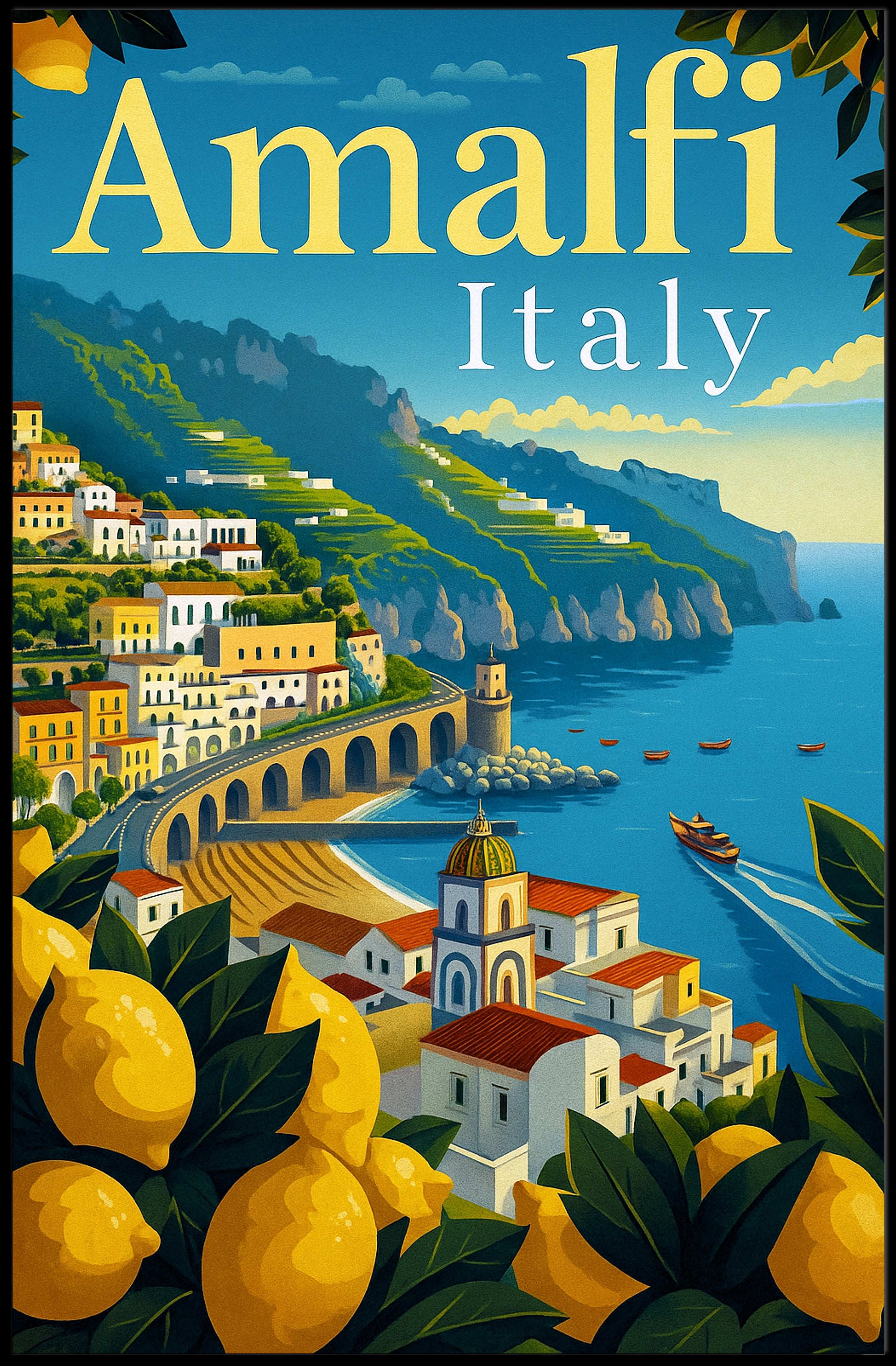 Amalfi, Italy Poster PosterGoat
