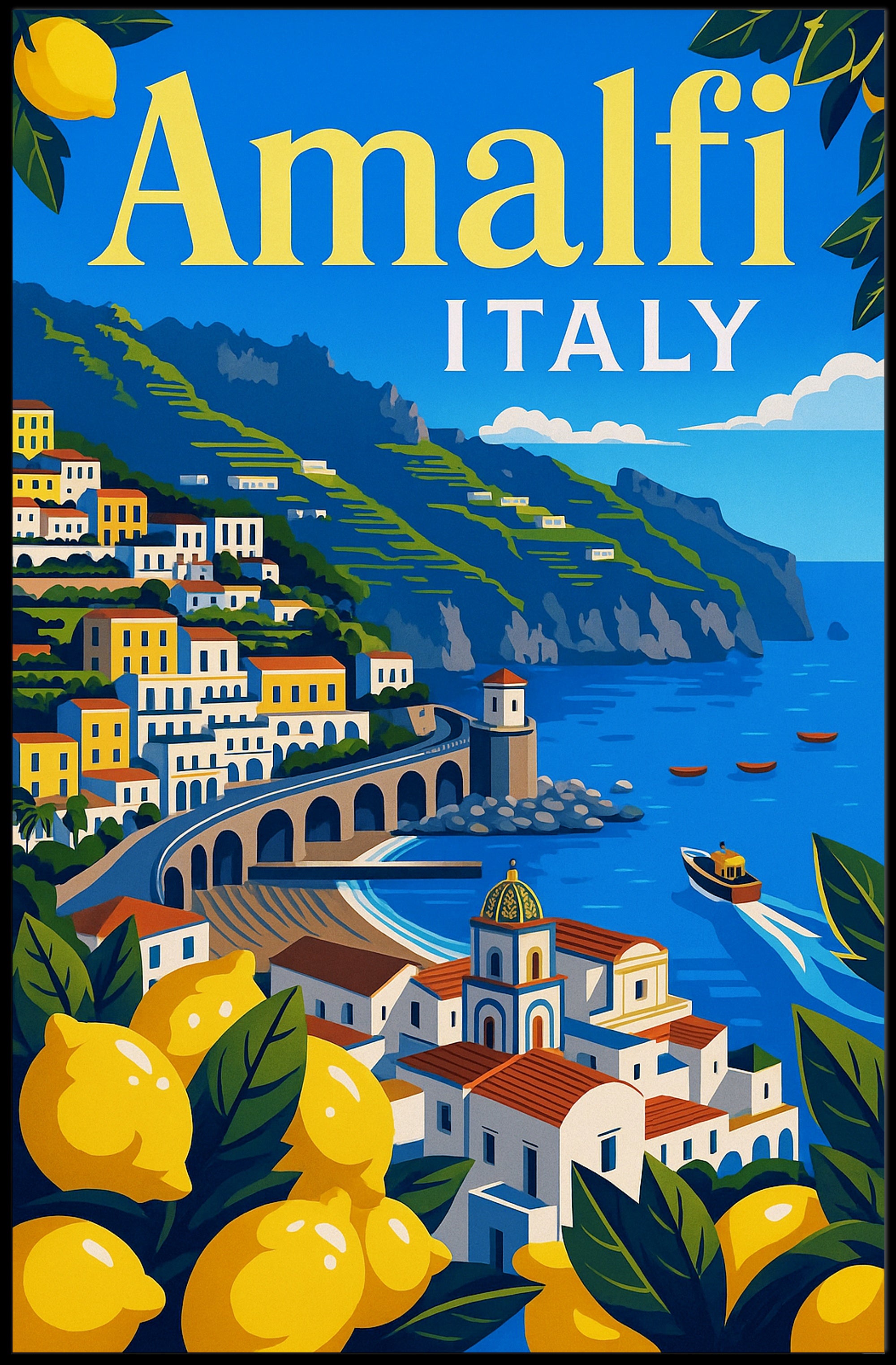 Amalfi, Italy Poster PosterGoat