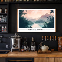 Amazon Forest Misty Landscape Poster - National Park Poster PosterGoat