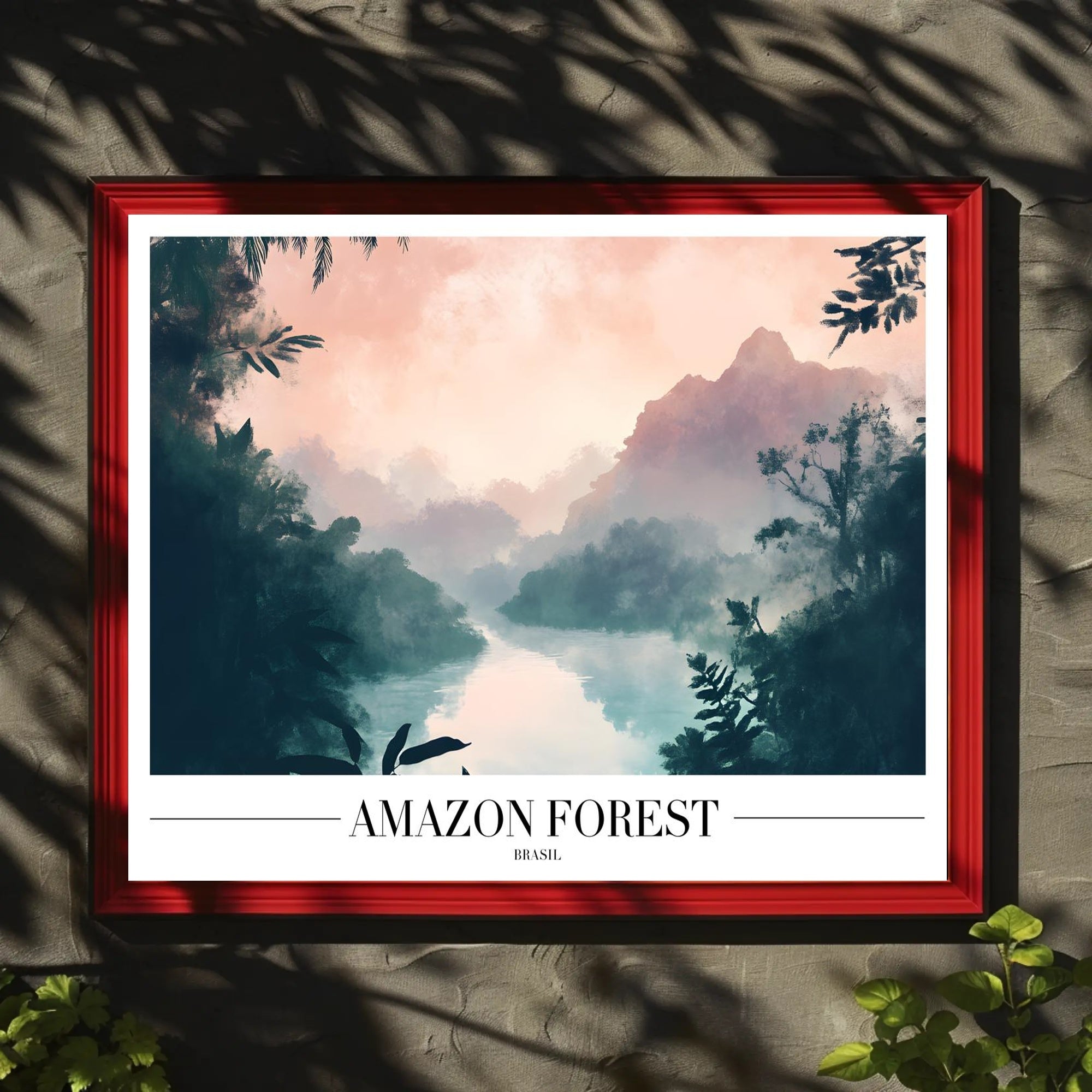 Amazon Forest Misty Landscape Poster - National Park Poster PosterGoat