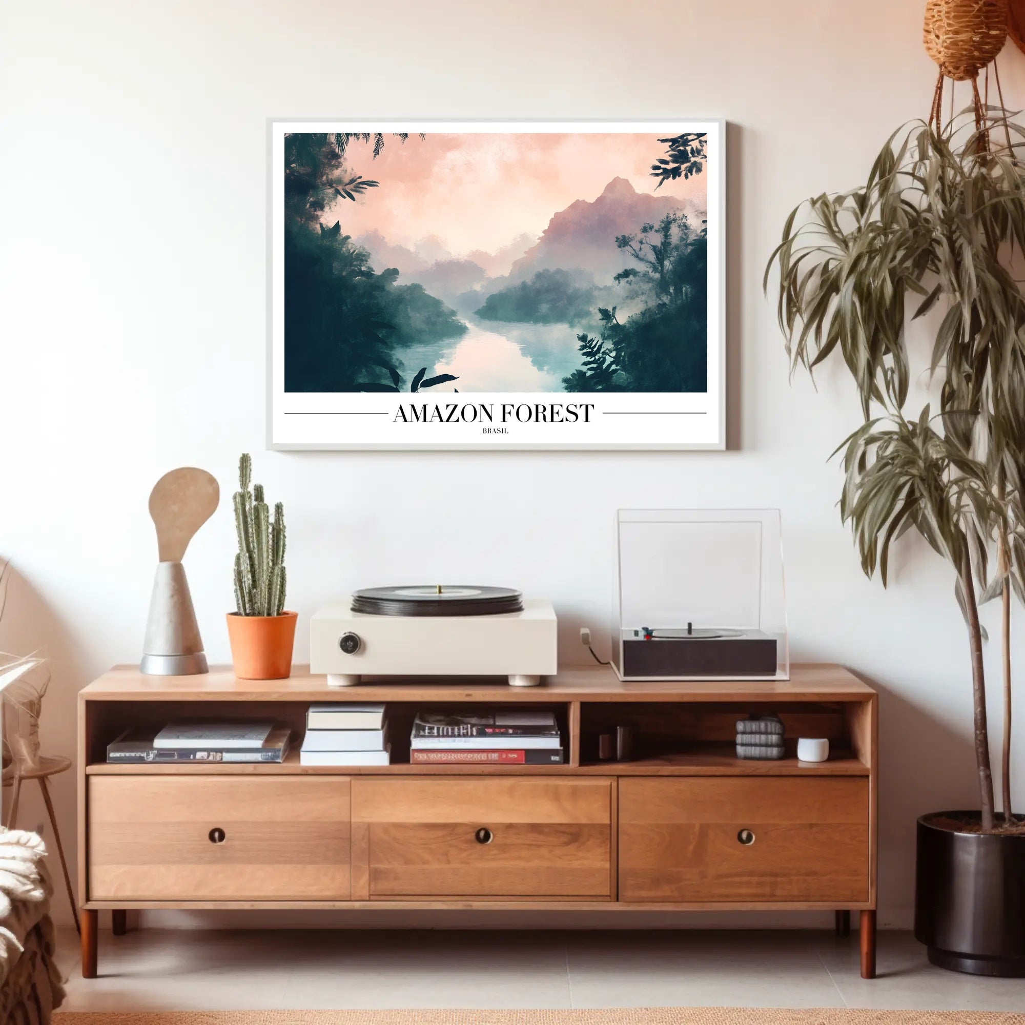 Amazon Forest Misty Landscape Poster - National Park Poster PosterGoat