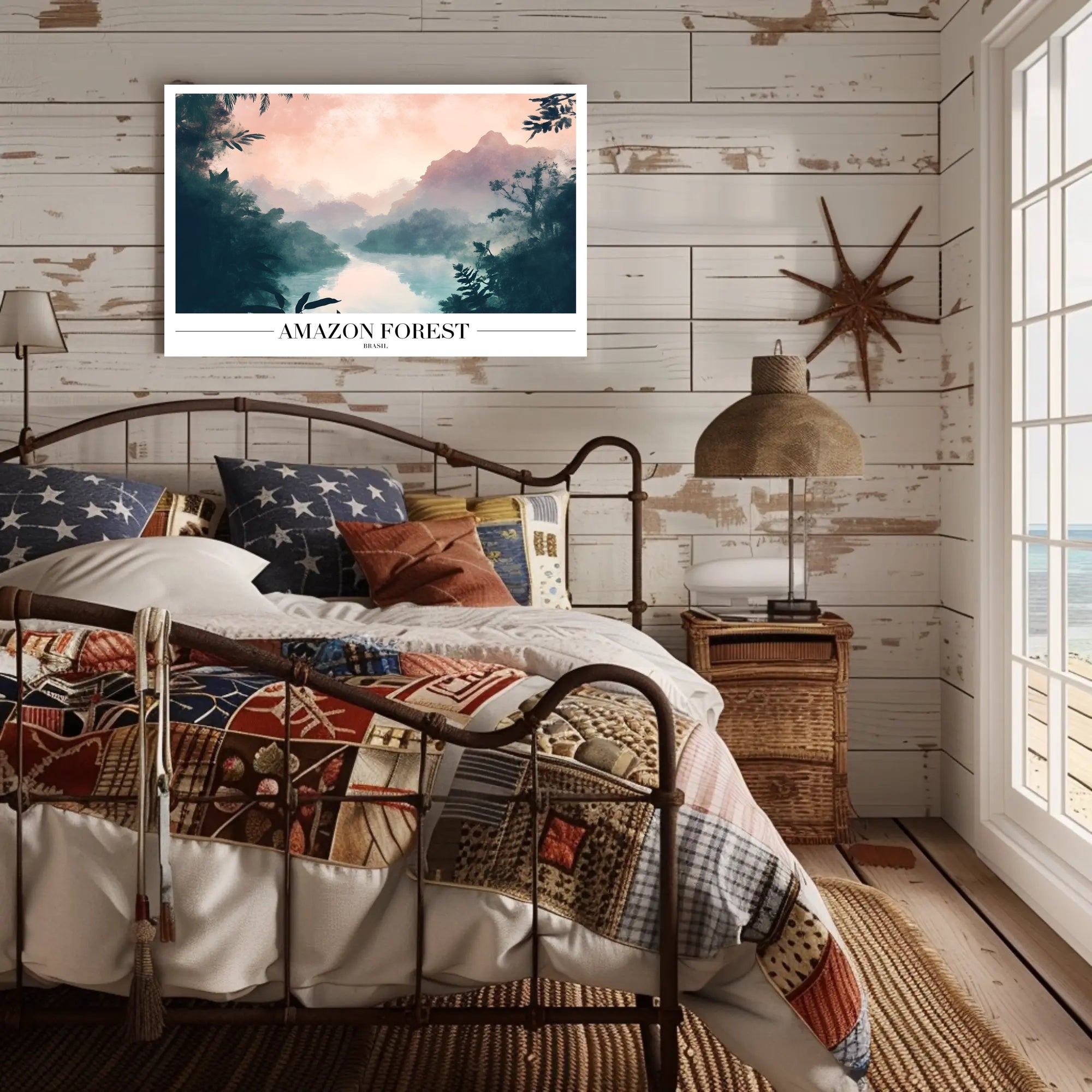 Amazon Forest Misty Landscape Poster - National Park Poster PosterGoat