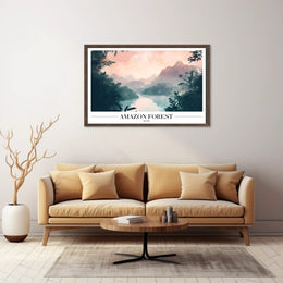 Amazon Forest Misty Landscape Poster - National Park Poster PosterGoat