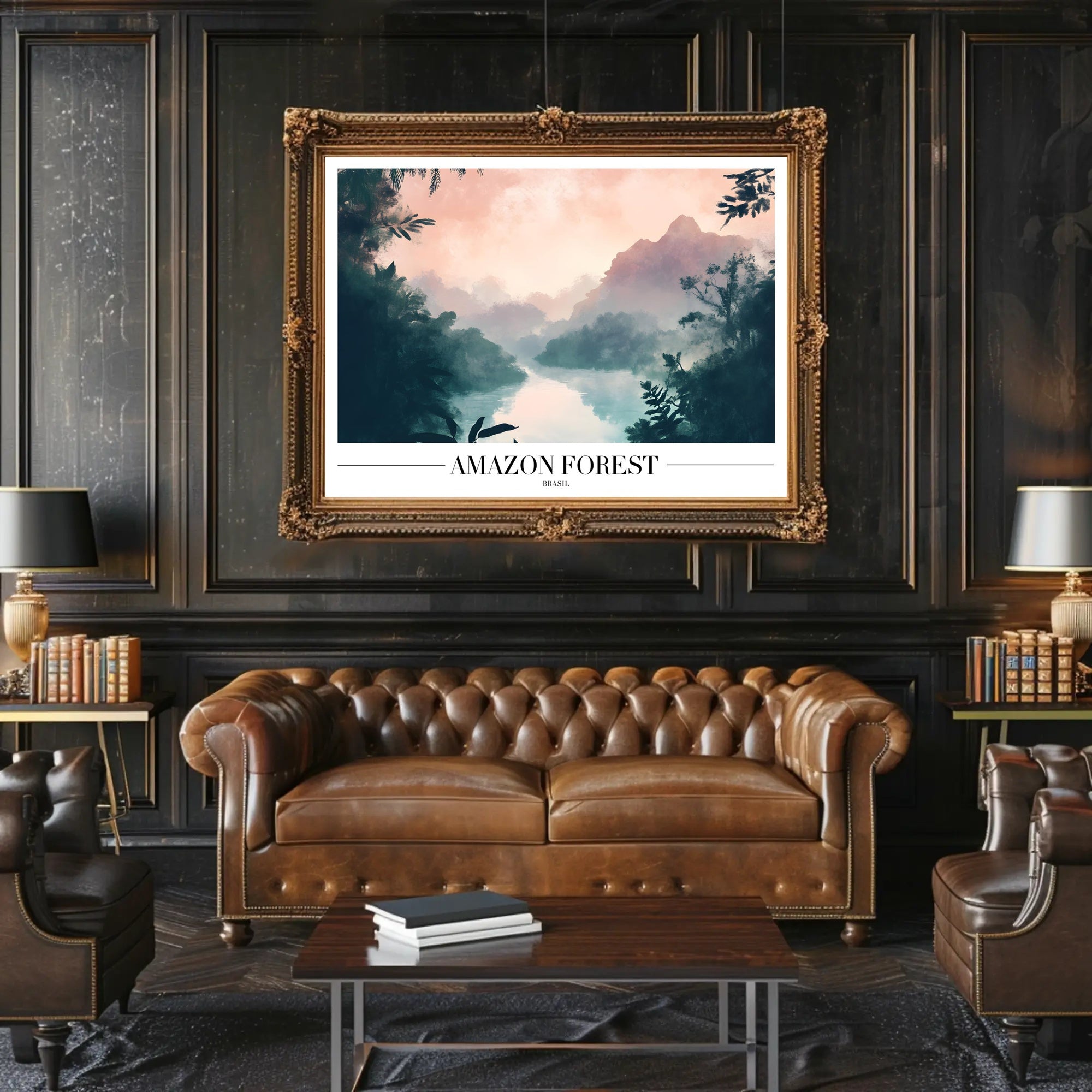 Amazon Forest Misty Landscape Poster - National Park Poster PosterGoat