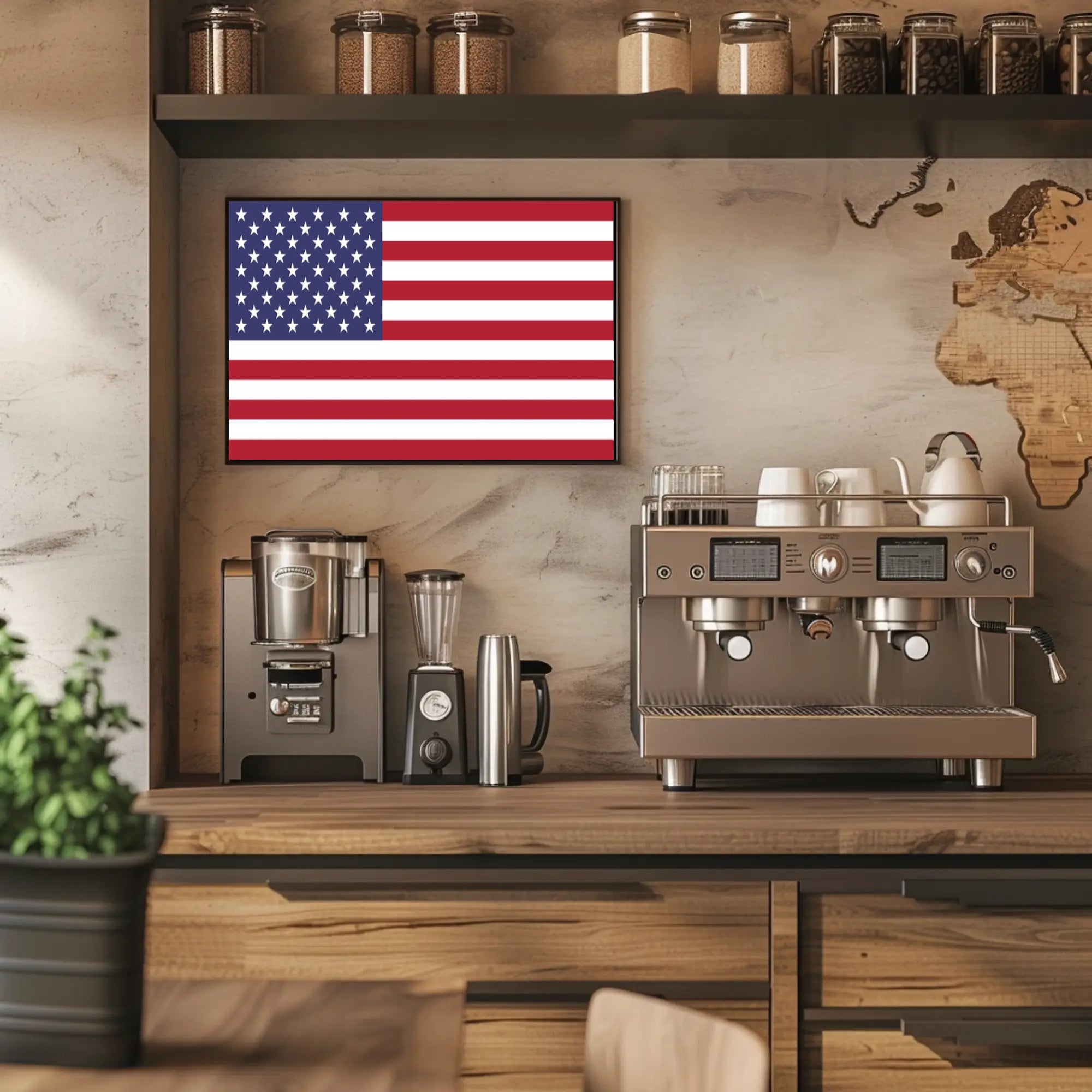 American Flag Poster Celebrating U.S. Heritage and Freedom Country Flag Poster PosterGoat