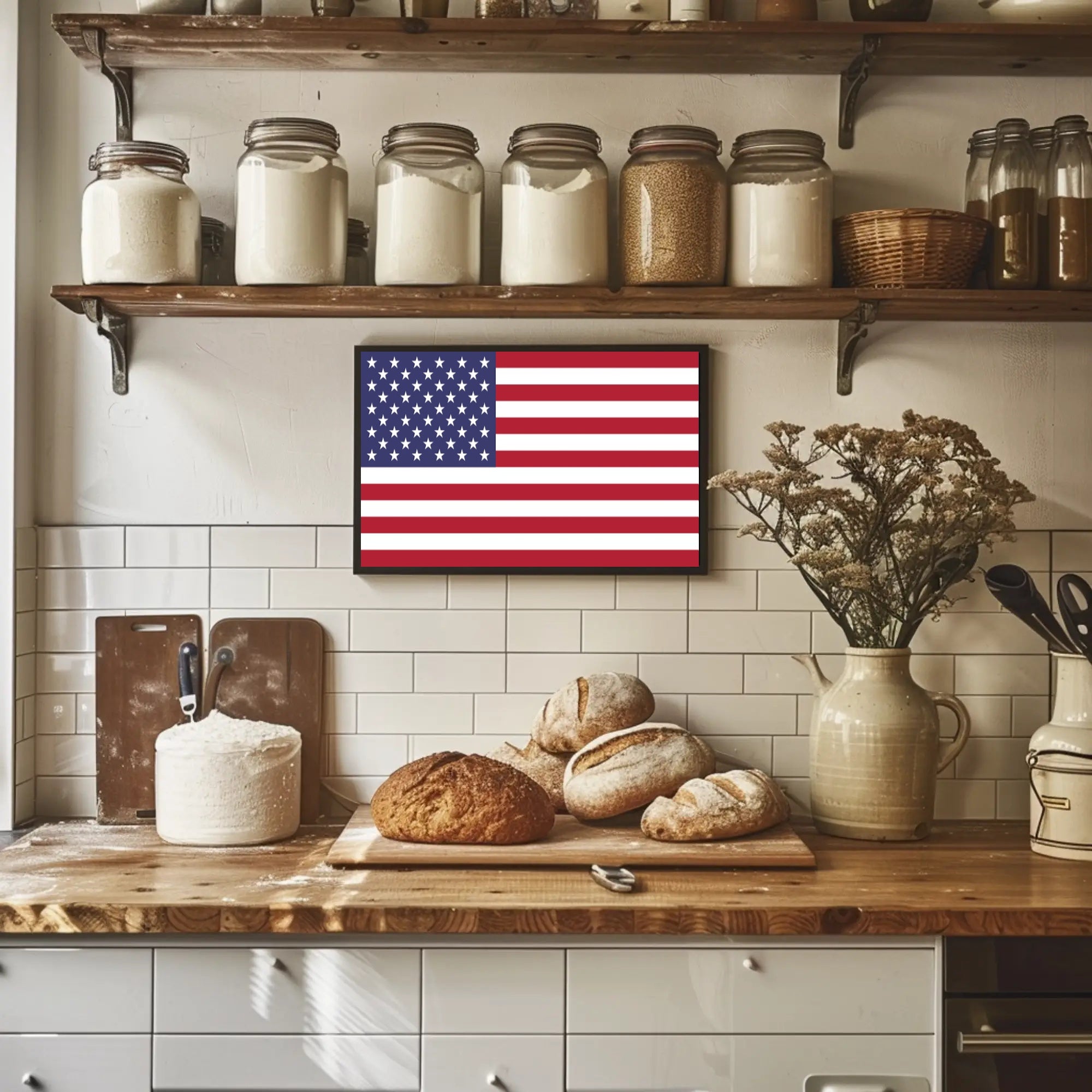 American Flag Poster Celebrating U.S. Heritage and Freedom Country Flag Poster PosterGoat