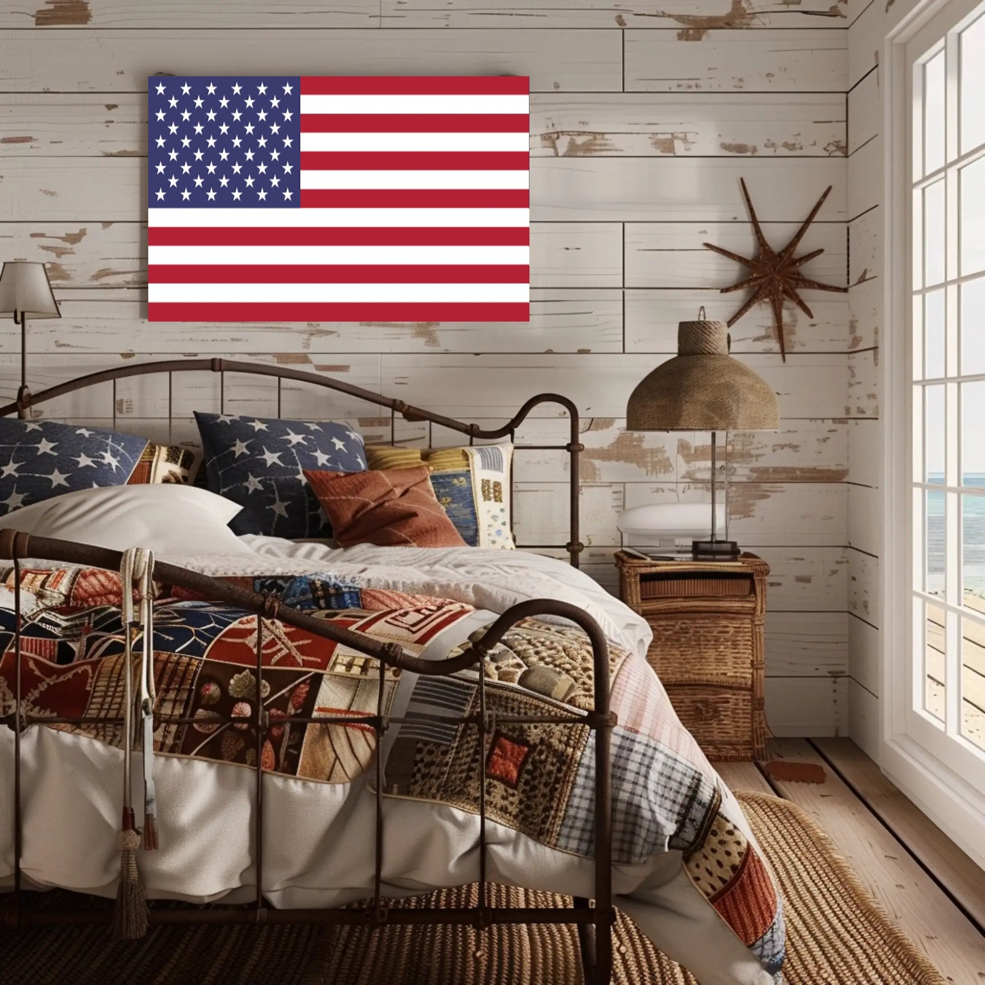 American Flag Poster Celebrating U.S. Heritage and Freedom Country Flag Poster PosterGoat