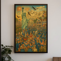 American Heritage Celebration Nostalgic Historical Poster PosterGoat