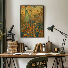 American Heritage Celebration Nostalgic Historical Poster PosterGoat