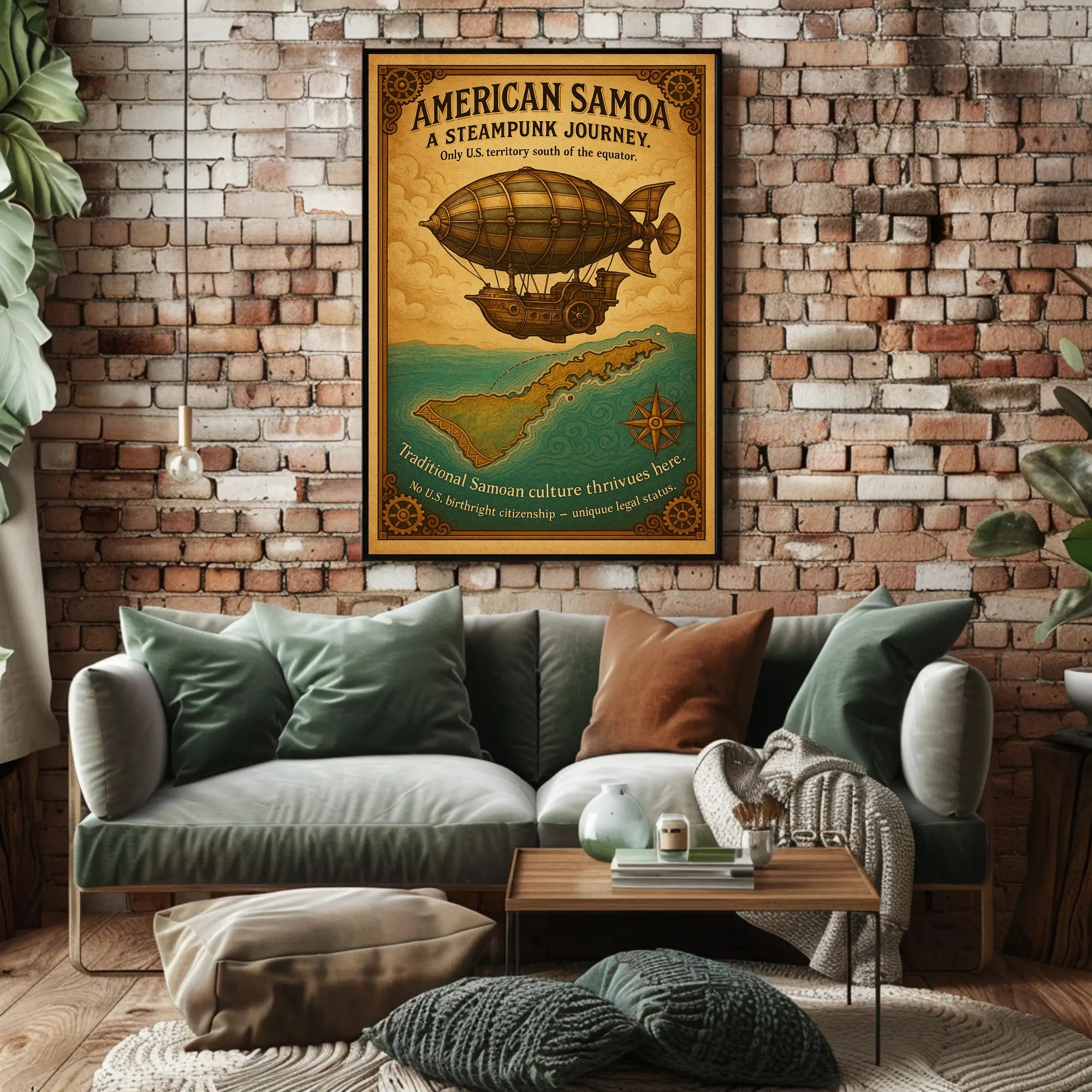 American Samoa A Steampunk Journey Poster PosterGoat