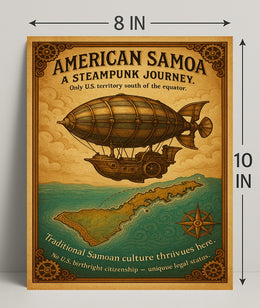 American Samoa A Steampunk Journey Poster PosterGoat