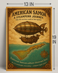 American Samoa A Steampunk Journey Poster PosterGoat