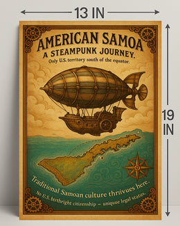 American Samoa A Steampunk Journey Poster PosterGoat