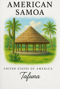 American Samoa Scenic  Inspiration Cultural or Heritage Poster PosterGoat