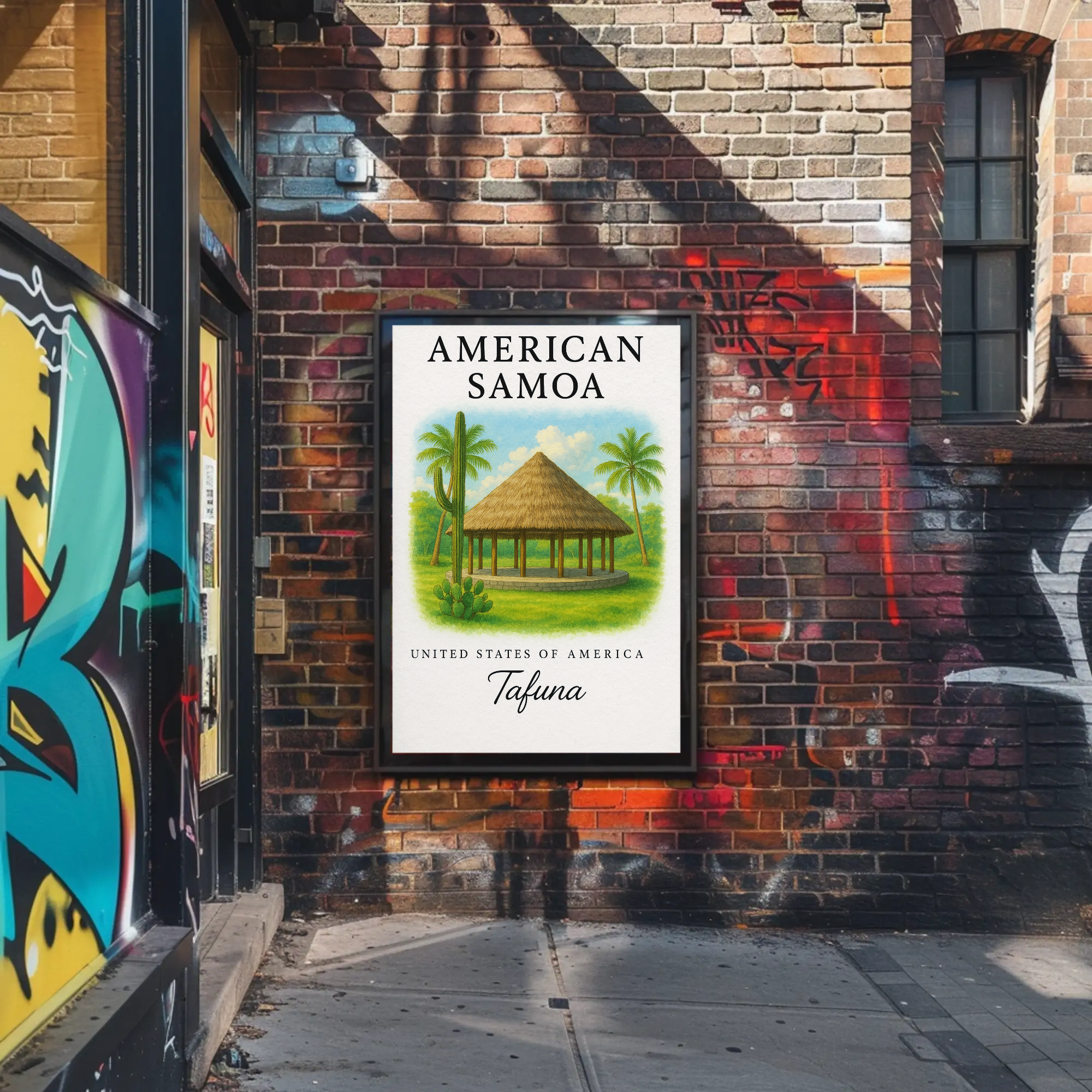 American Samoa Scenic  Inspiration Cultural or Heritage Poster PosterGoat