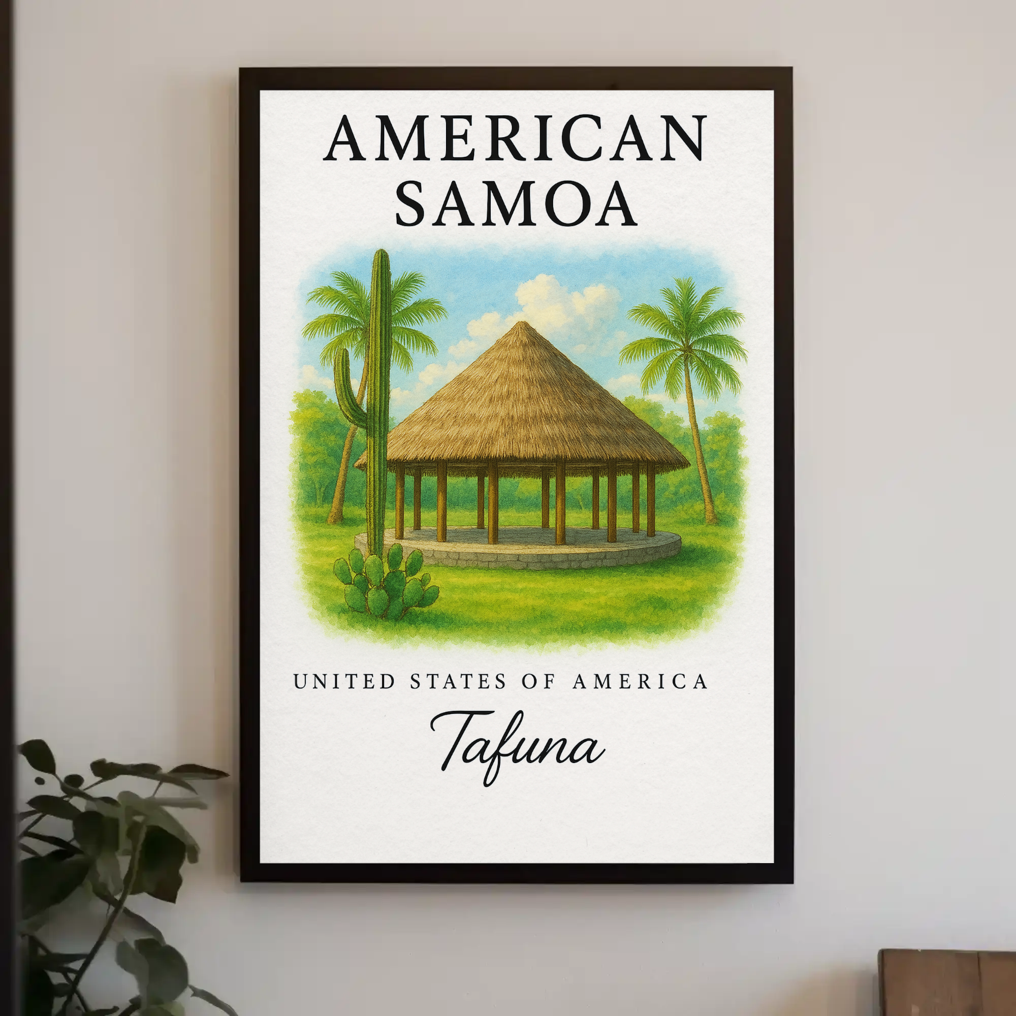 American Samoa Scenic  Inspiration Cultural or Heritage Poster PosterGoat