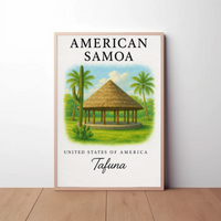 American Samoa Scenic  Inspiration Cultural or Heritage Poster PosterGoat