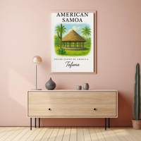 American Samoa Scenic  Inspiration Cultural or Heritage Poster PosterGoat