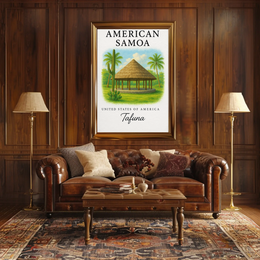 American Samoa Scenic  Inspiration Cultural or Heritage Poster PosterGoat