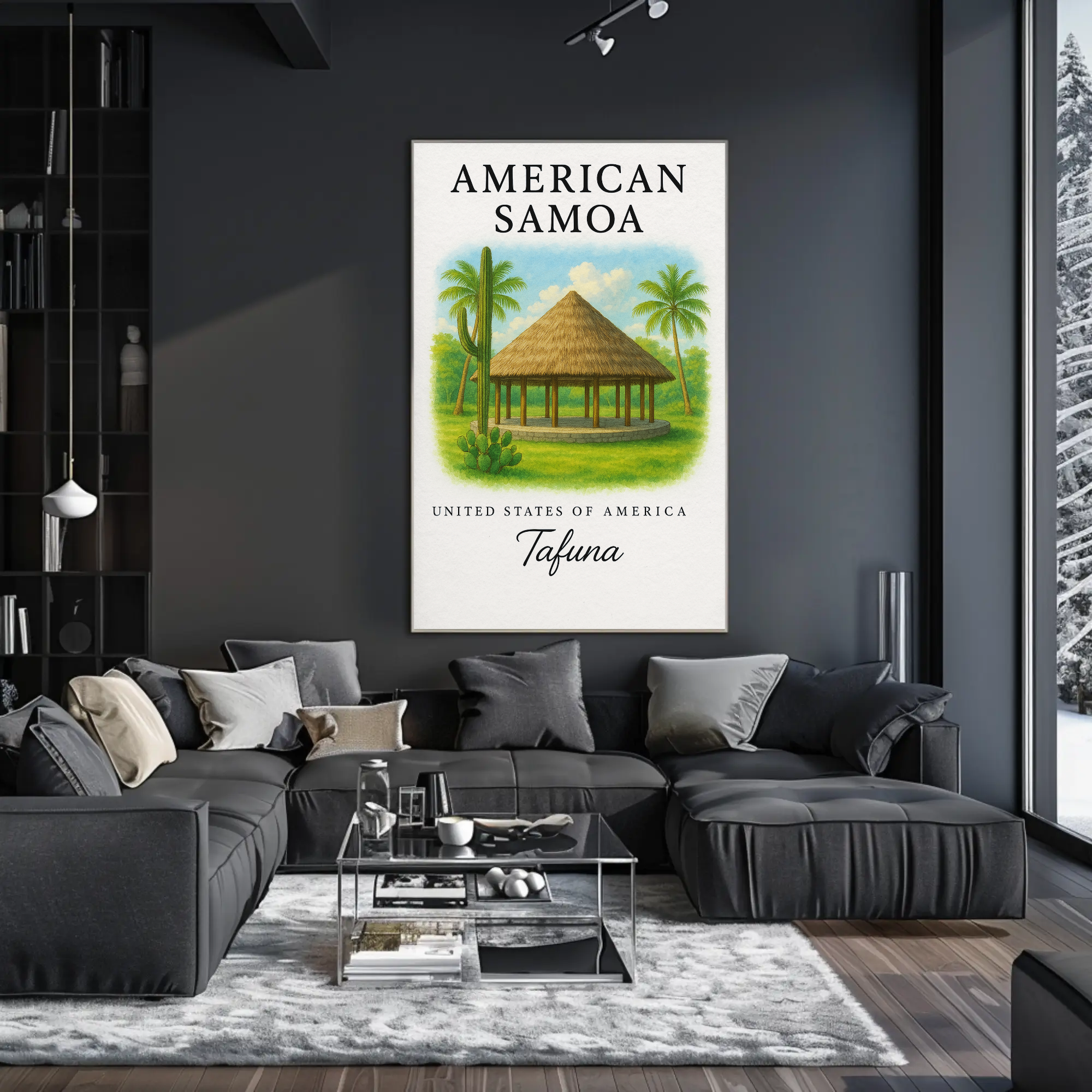 American Samoa Scenic  Inspiration Cultural or Heritage Poster PosterGoat