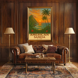 American Samoa Scenic View Travel Poster PosterGoat