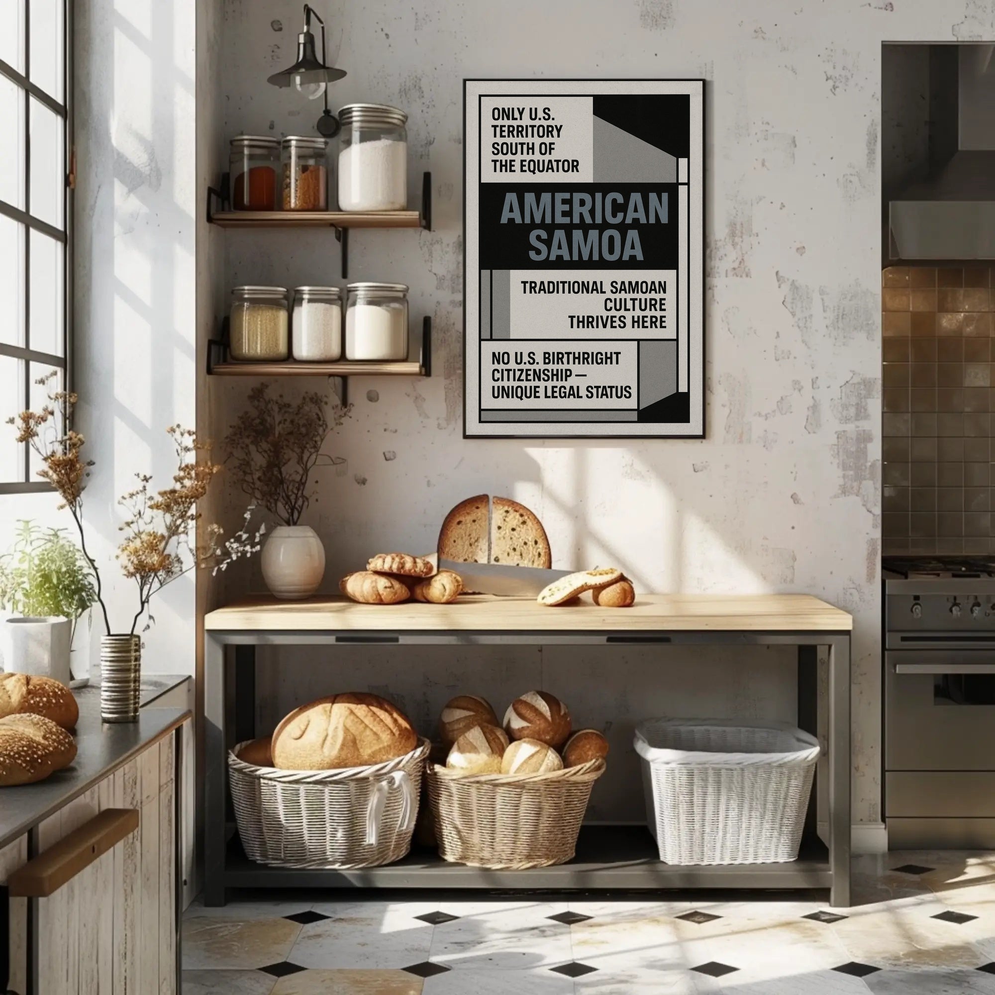 American Samoa Unique U.S. Territory Poster PosterGoat